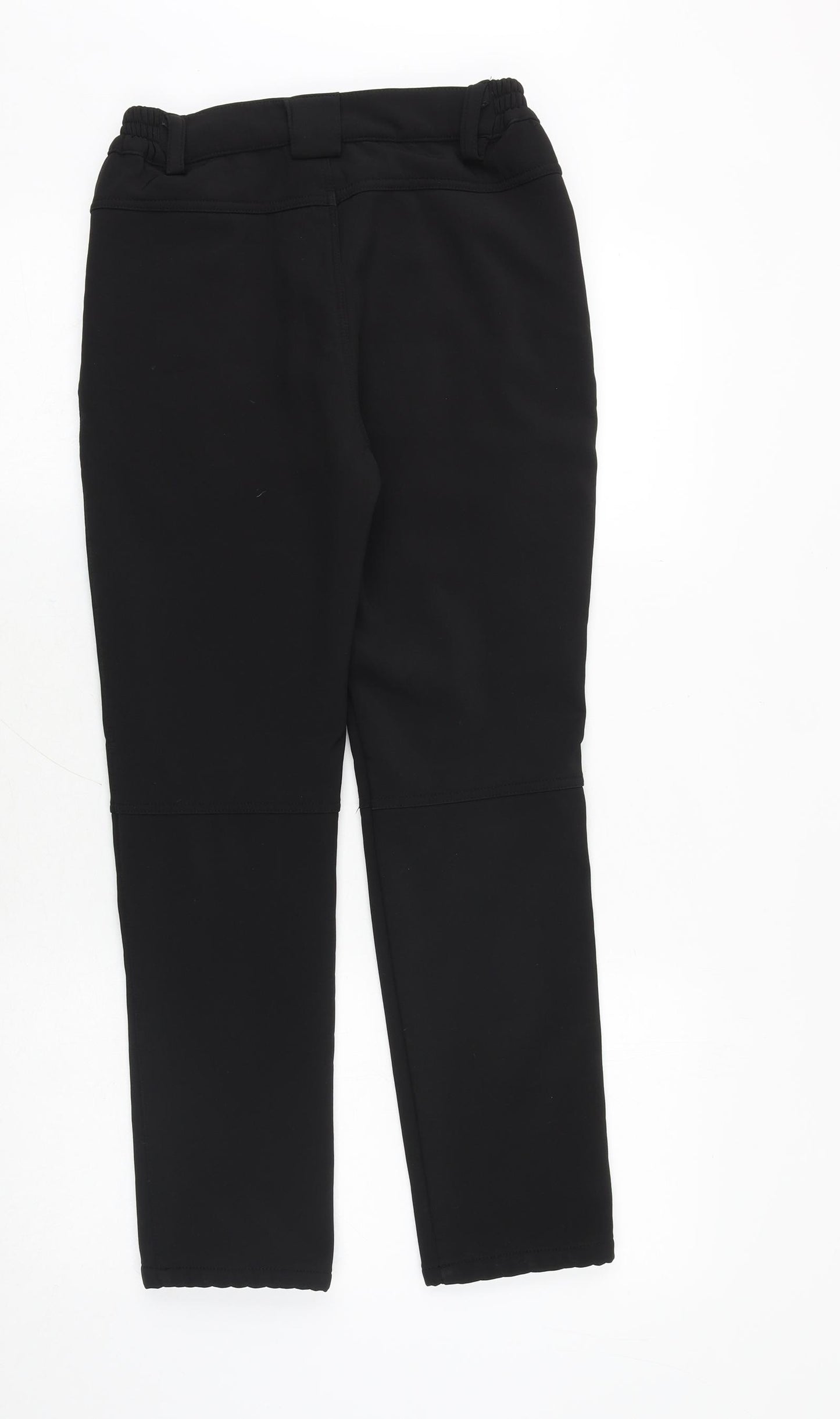 Preworn Womens Black Polyester Trousers Size M Regular Zip
