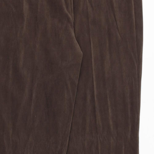 Berkertex Womens Brown Polyester Trousers Size 18 Regular Zip