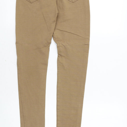 Vs. Miss Girls Brown Polyester Skinny Jeans Size M Regular Zip
