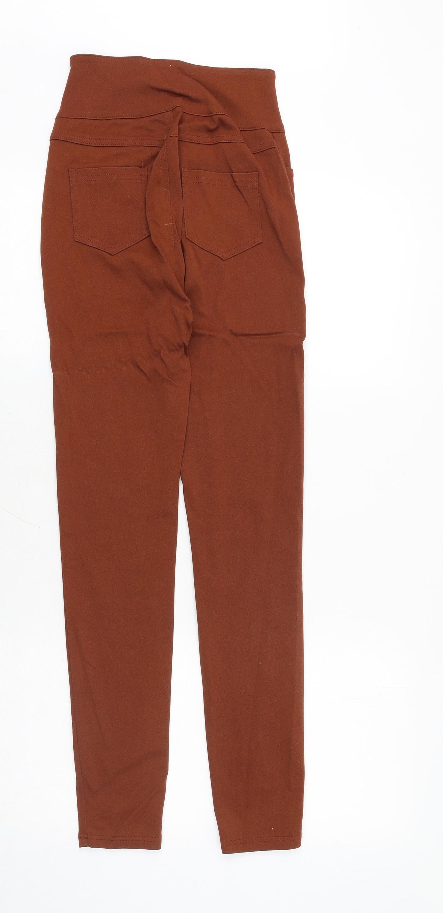 Preworn Womens Brown Polyester Jegging Jeans Size 26 in Slim Zip