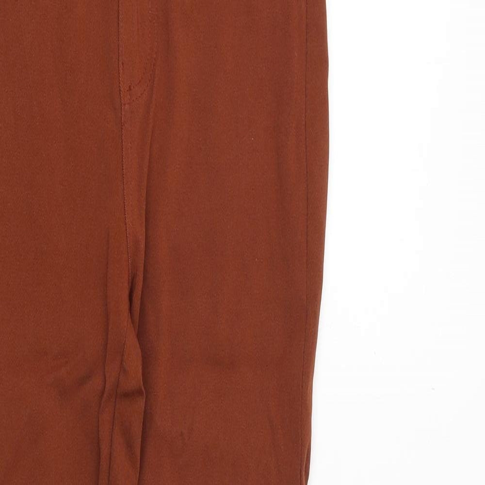 Preworn Womens Brown Polyester Jegging Jeans Size 26 in Slim Zip