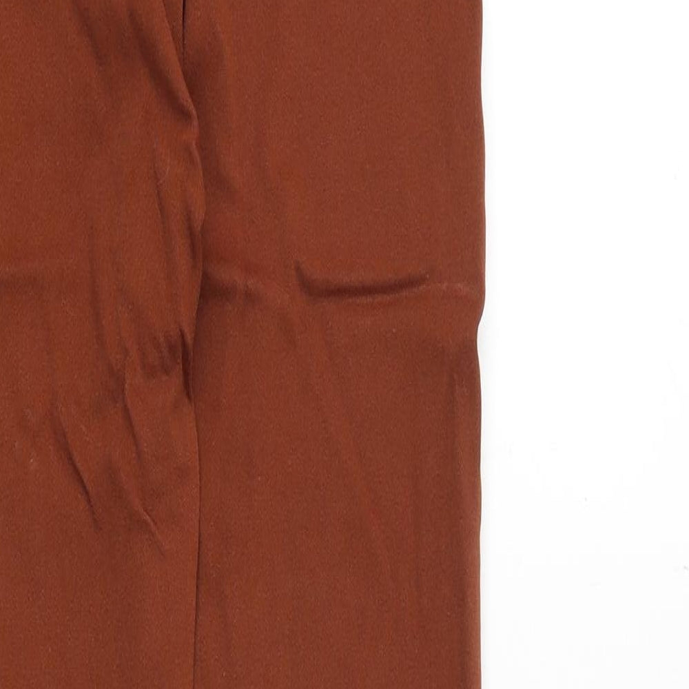 Preworn Womens Brown Polyester Jegging Jeans Size 26 in Slim Zip