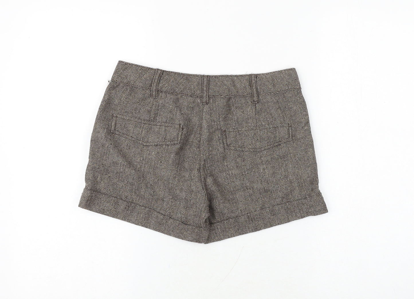 NEXT Girls Brown Polyester Culotte Shorts Size 12 Years Regular Zip