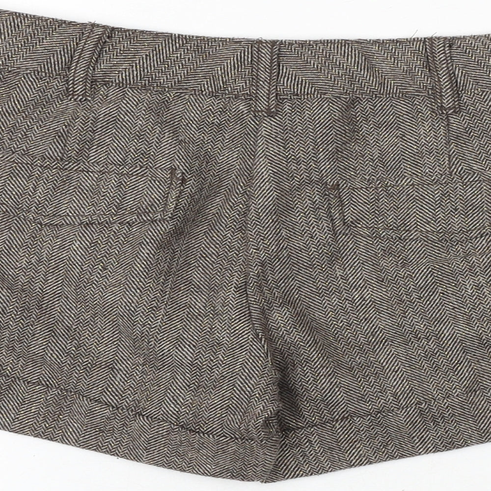 NEXT Girls Brown Polyester Culotte Shorts Size 12 Years Regular Zip