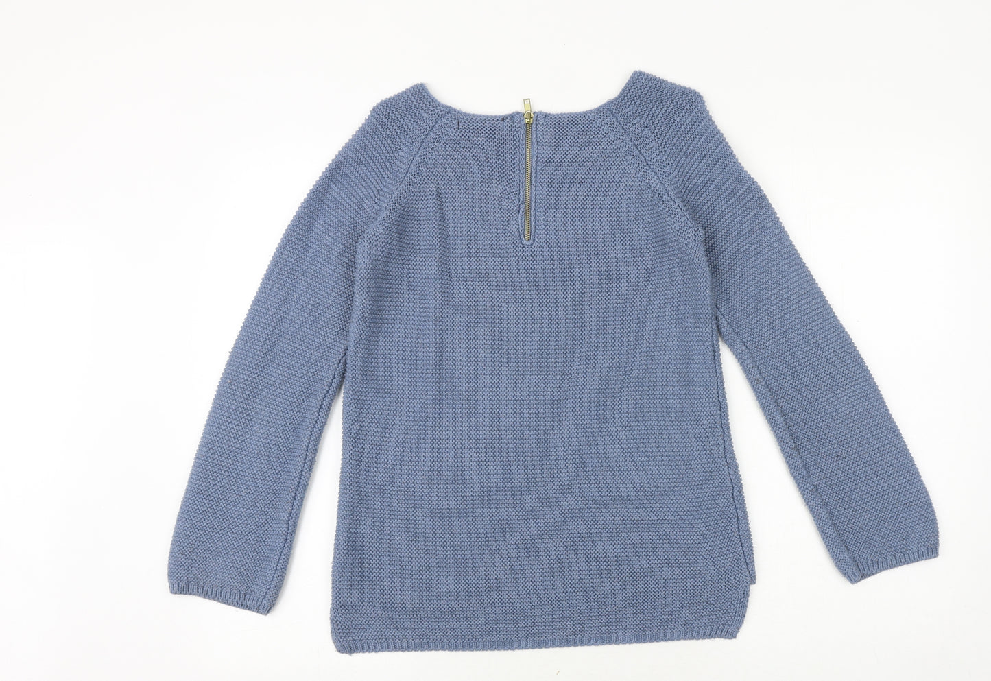 Primark Womens Blue Round Neck Acrylic Pullover Jumper Size 8