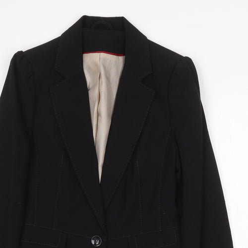 New Look Womens Black Polyester Jacket Blazer Size 12