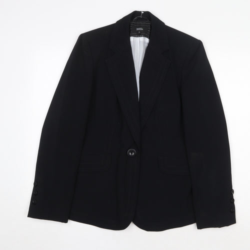 Marks and Spencer Womens Black Polyester Jacket Suit Jacket Size 12