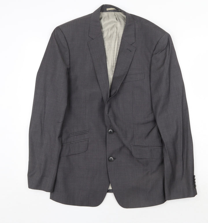 NEXT Mens Grey Wool Jacket Suit Jacket Size 38 Regular