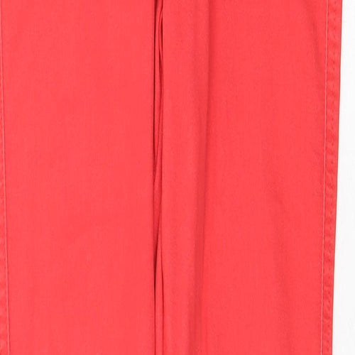 ASOS Womens Red Cotton Skinny Jeans Size 28 in Regular Zip