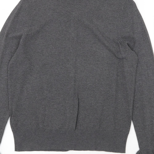 Dorothy Perkins Womens Grey Boat Neck Viscose Cardigan Jumper Size 12 - Frilled Cuff
