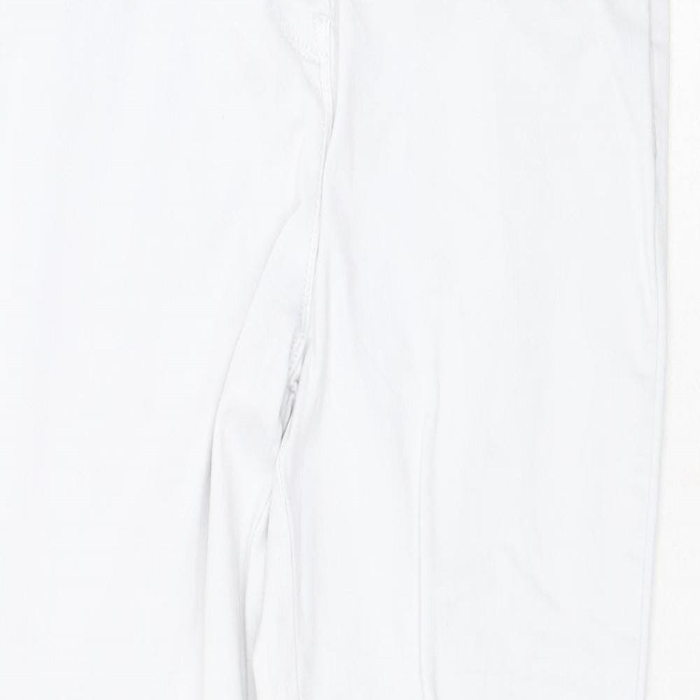 TU Womens Grey Cotton Skinny Jeans Size 12 Regular Zip