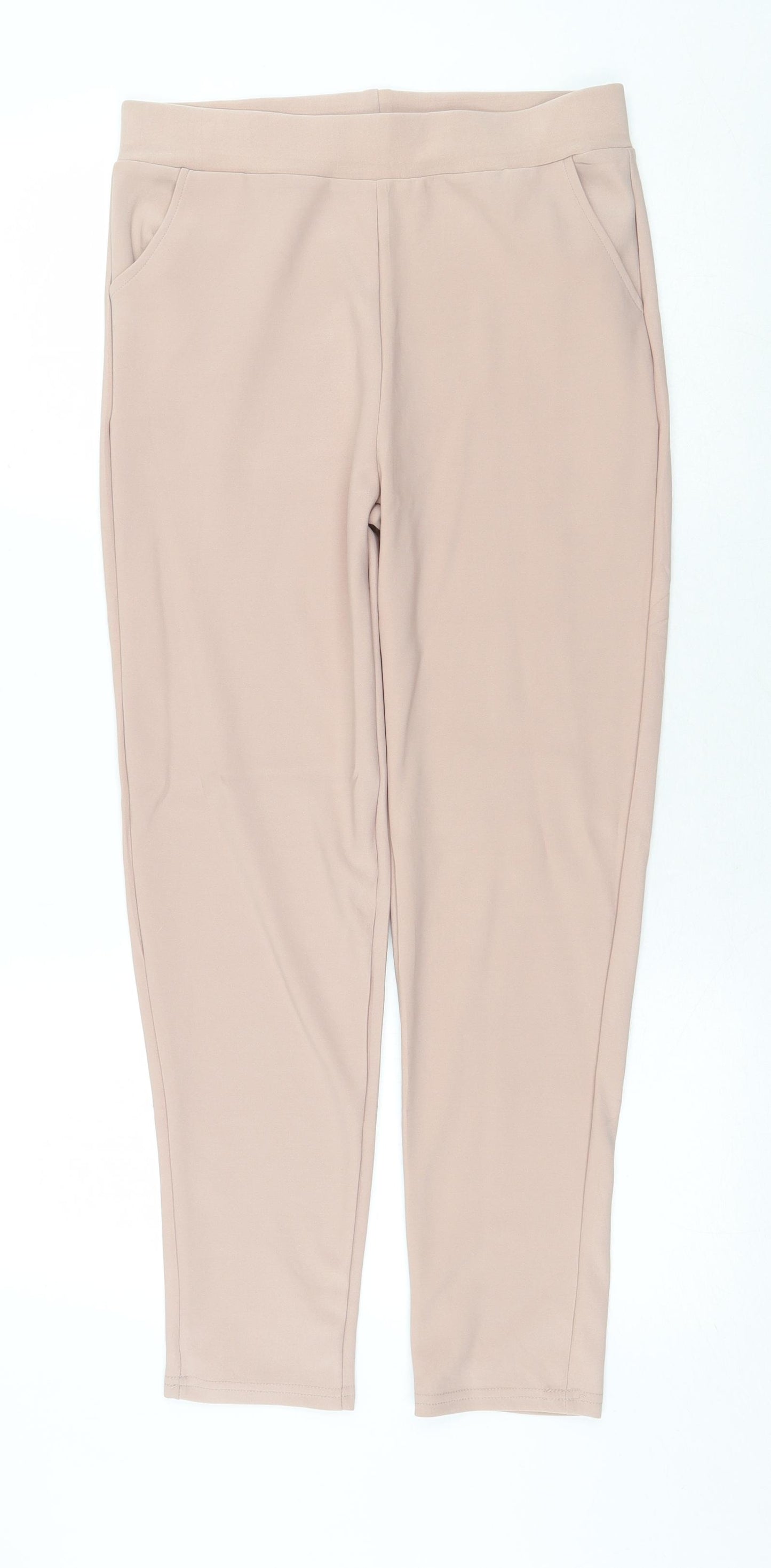 Preworn Womens Pink Polyamide Jogger Trousers Size L Regular