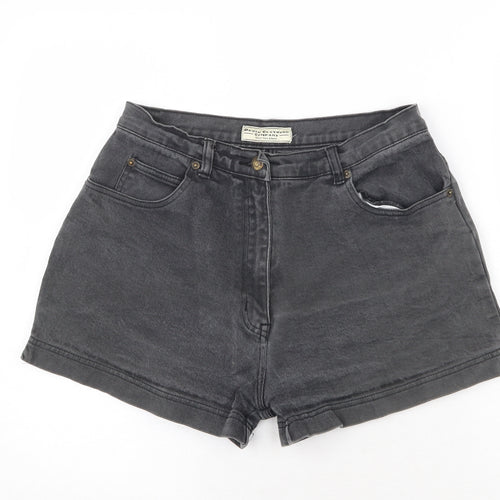 Denim Clothing Company Womens Grey Cotton Mom Shorts Size 30 in Regular Zip