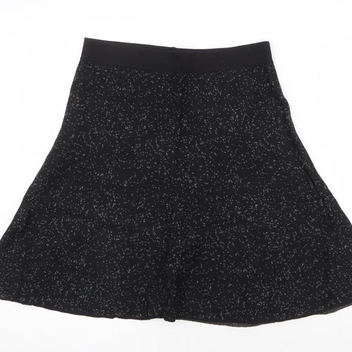 Cynthia Rowley Womens Black Geometric Cotton Swing Skirt Size M