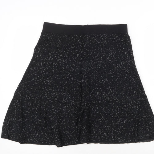 Cynthia Rowley Womens Black Geometric Cotton Swing Skirt Size M