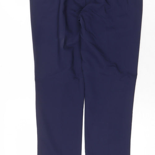 Closet Mens Blue Polyester Chino Trousers Size 30 in Regular Zip