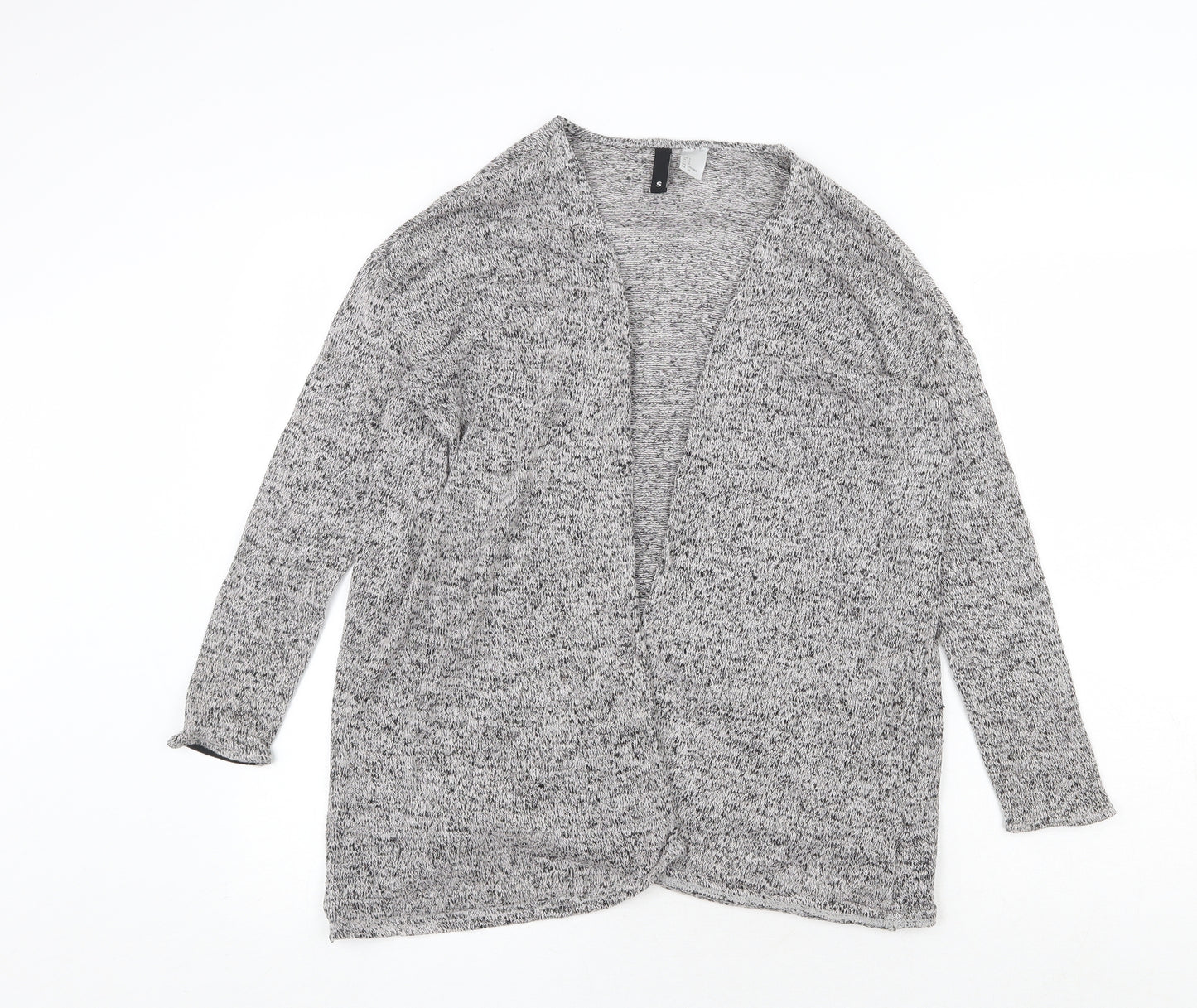 H&M Womens Grey V-Neck Acrylic Cardigan Jumper Size S