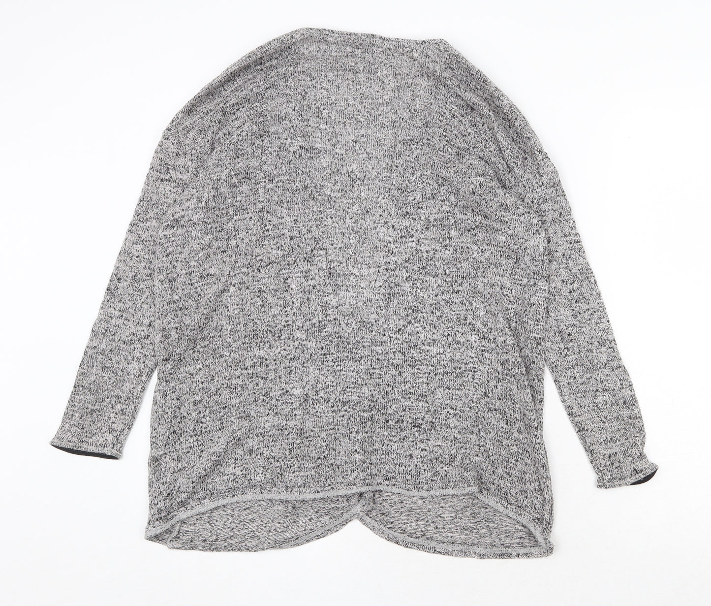 H&M Womens Grey V-Neck Acrylic Cardigan Jumper Size S