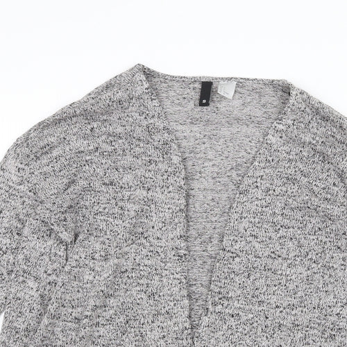 H&M Womens Grey V-Neck Acrylic Cardigan Jumper Size S