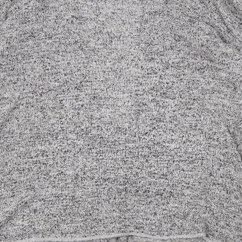 H&M Womens Grey V-Neck Acrylic Cardigan Jumper Size S