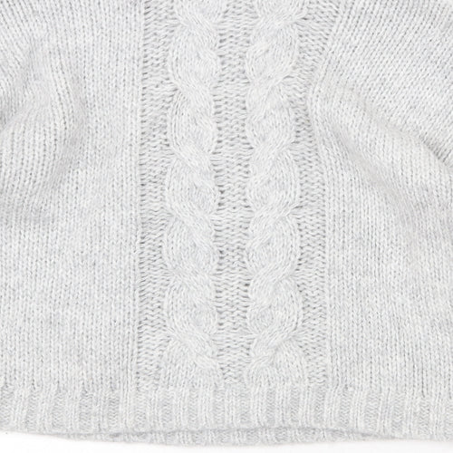 George Womens Grey Round Neck Polyamide Pullover Jumper Size 10