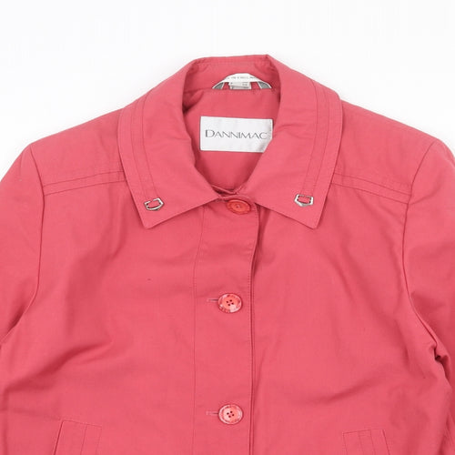 Dannimac Womens Pink Jacket Size 10 Button