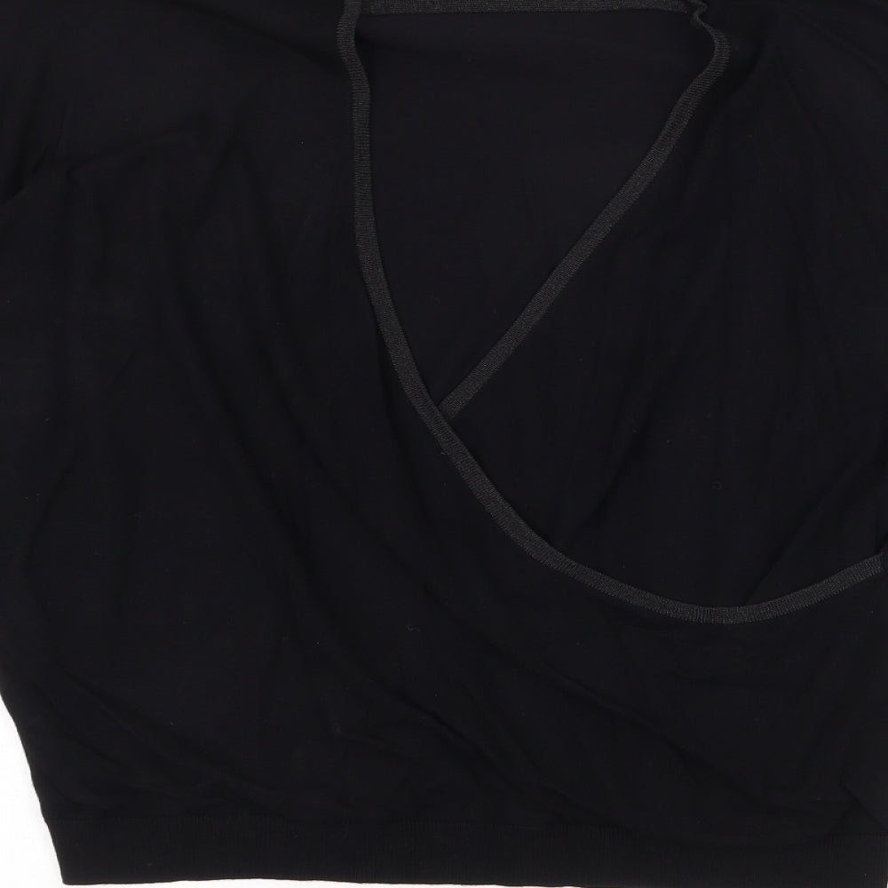 Red Herring Womens Black Round Neck Viscose Pullover Jumper Size 16