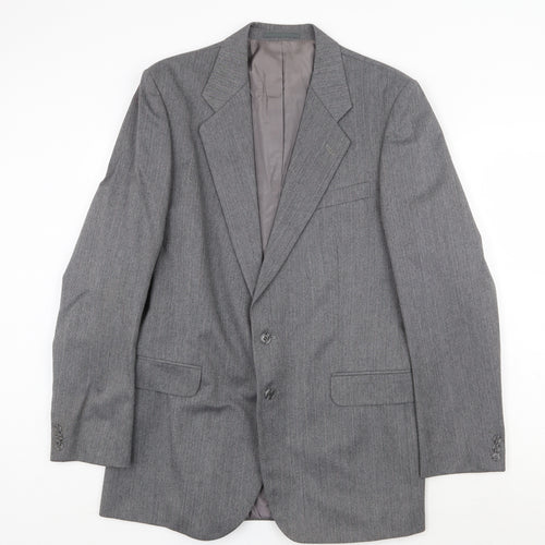 St Michael Mens Grey Wool Jacket Suit Jacket Size 40 Regular