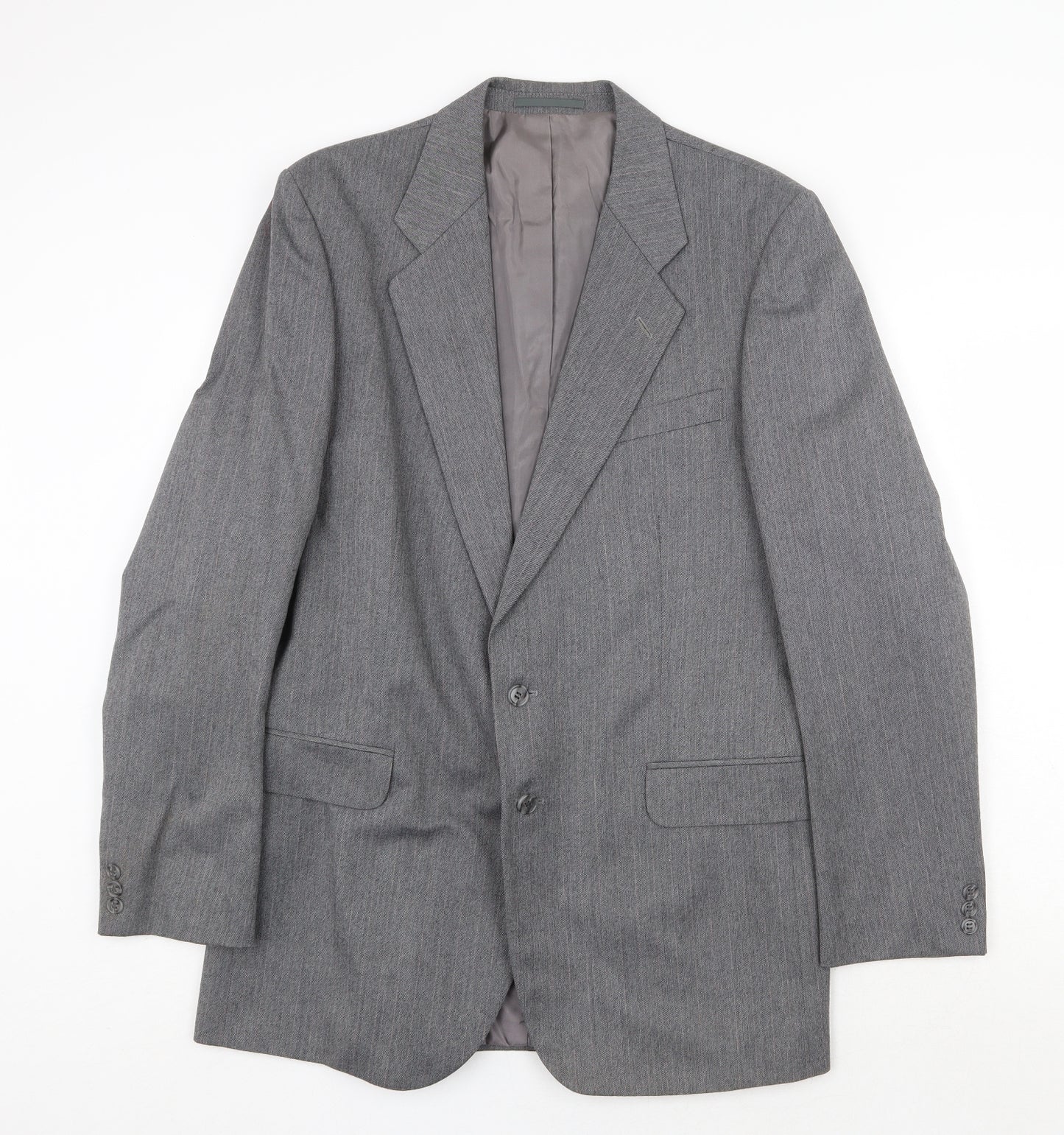 St Michael Mens Grey Wool Jacket Suit Jacket Size 40 Regular