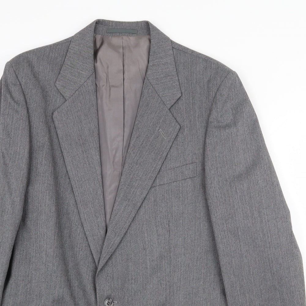 St Michael Mens Grey Wool Jacket Suit Jacket Size 40 Regular