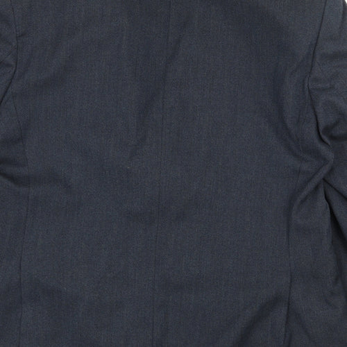 Scott International Mens Blue Wool Jacket Suit Jacket Size 44 Regular