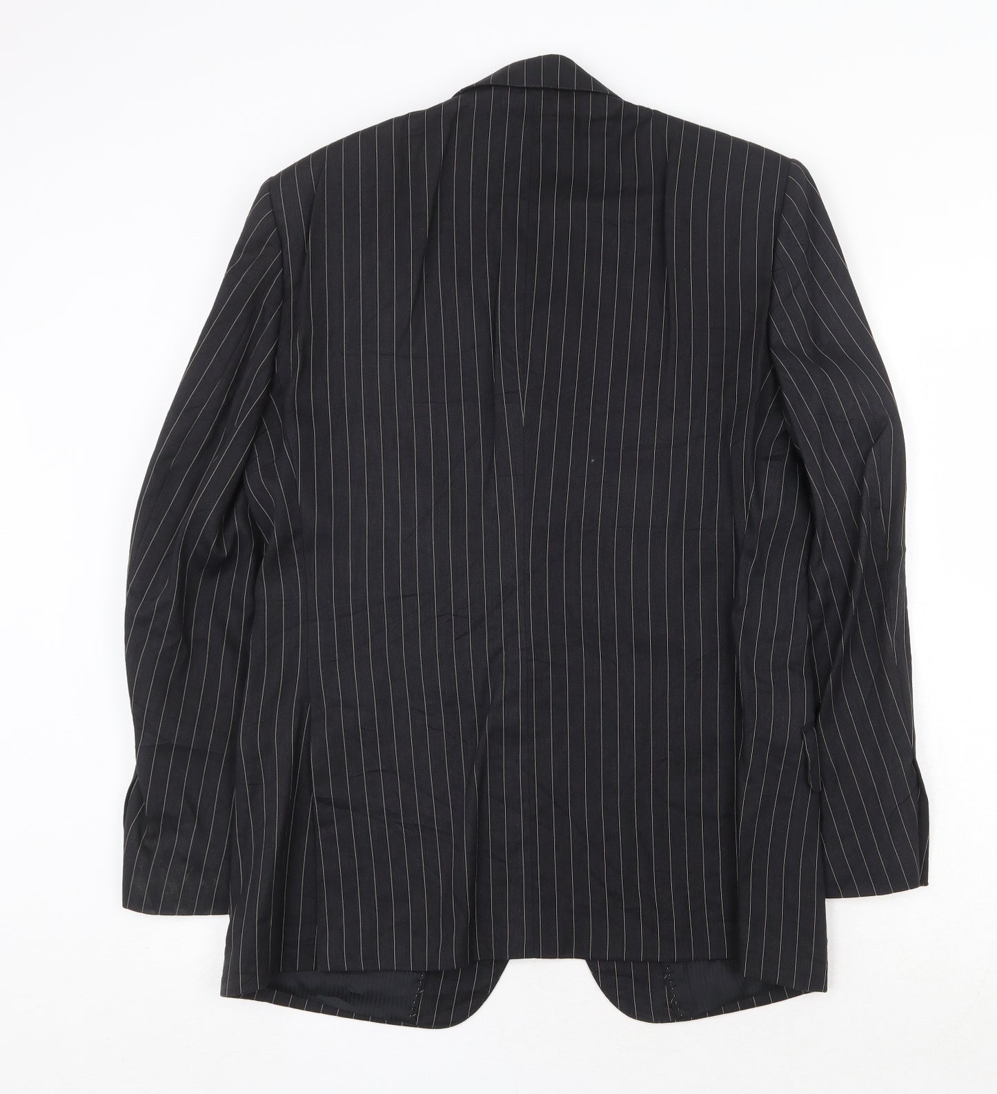 NEXT Mens Black Striped Linen Jacket Suit Jacket Size 38 Regular