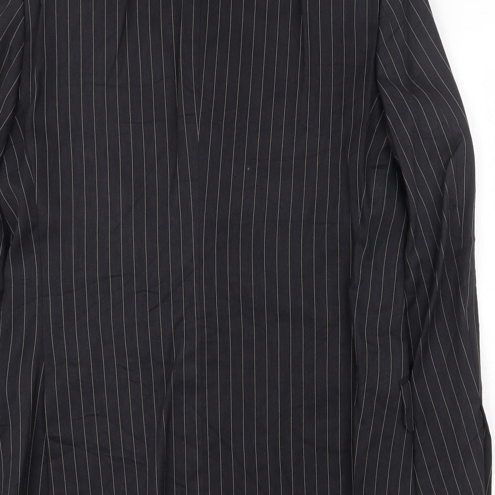NEXT Mens Black Striped Linen Jacket Suit Jacket Size 38 Regular