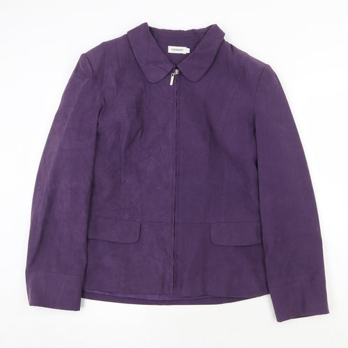 Damart Womens Purple Jacket Size 14 Zip
