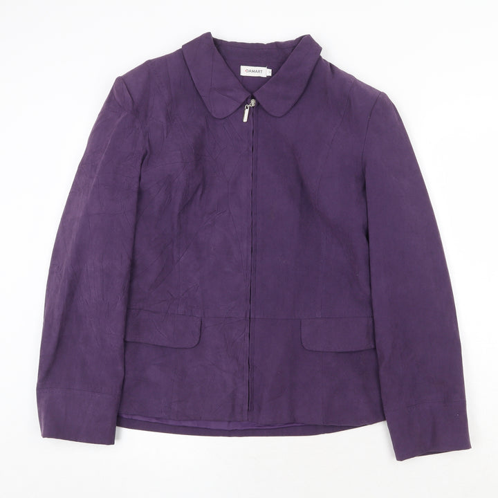 Damart Womens Purple Jacket Size 14 Zip