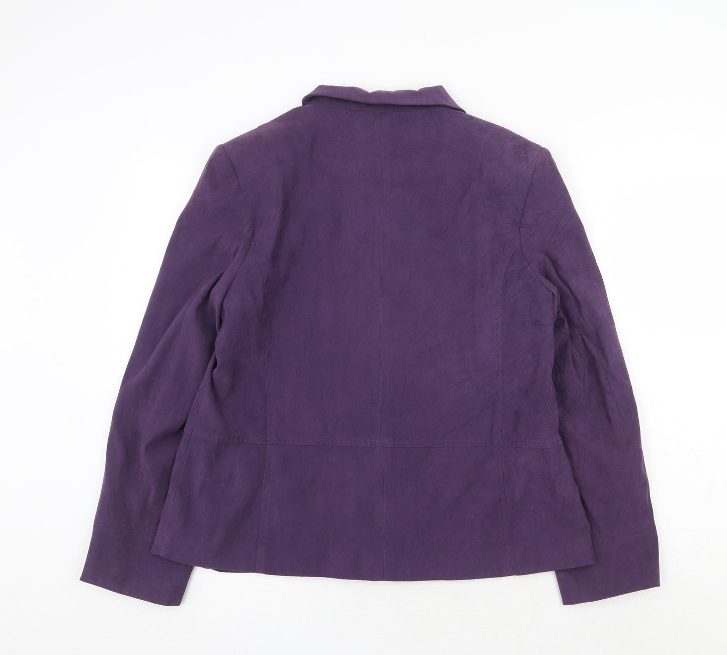 Damart Womens Purple Jacket Size 14 Zip