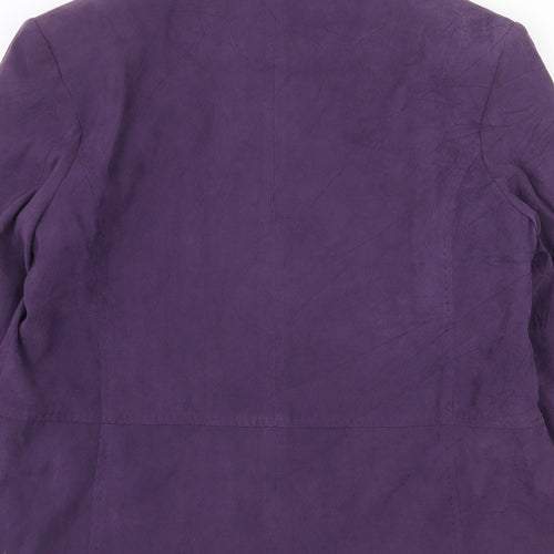 Damart Womens Purple Jacket Size 14 Zip
