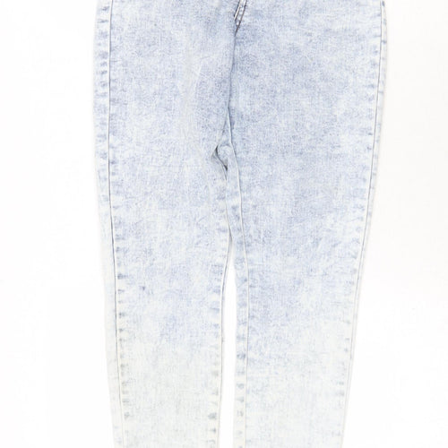 Denim & Co. Womens Blue Cotton Skinny Jeans Size 10 Regular Zip