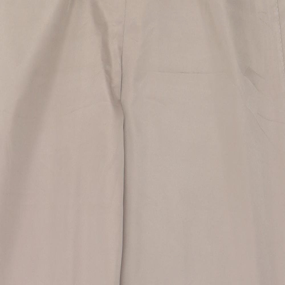 Preworn Womens Beige Viscose Chino Trousers Size 40 in Regular Zip
