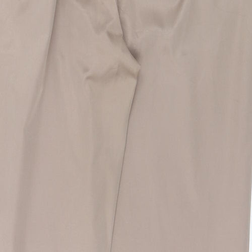 Preworn Womens Beige Viscose Chino Trousers Size 40 in Regular Zip