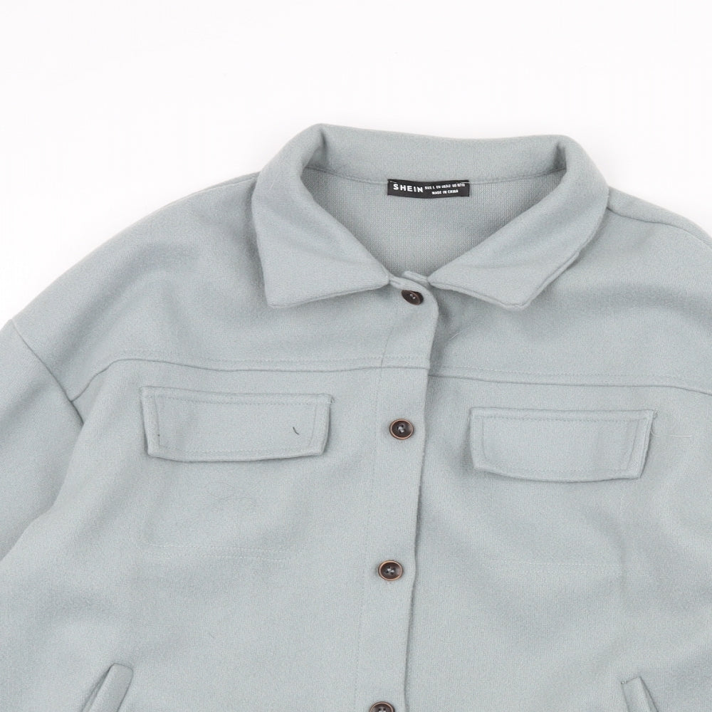 SheIn Womens Blue Jacket Size L Button