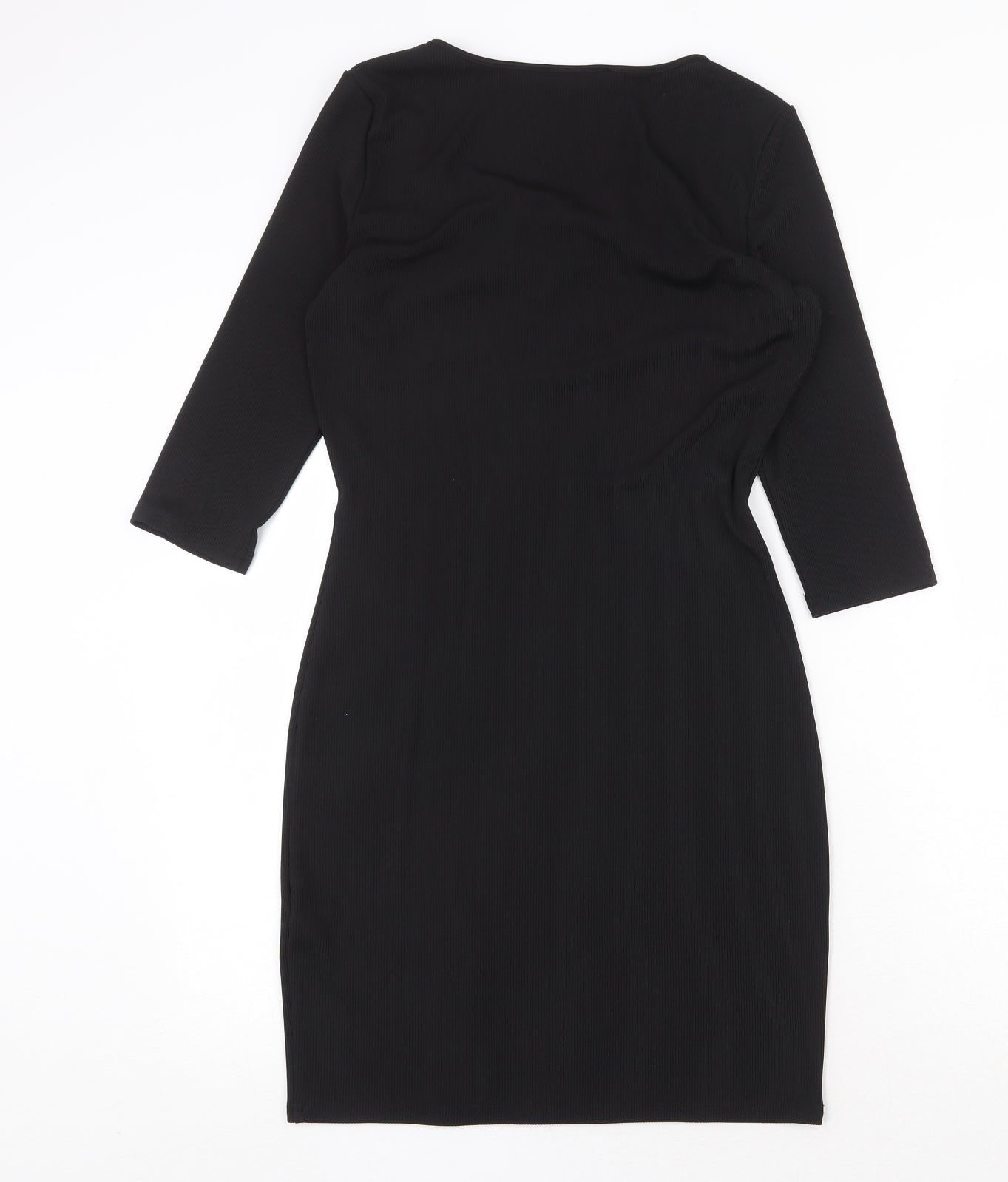 ASOS Womens Black Polyester A-Line Size 10 V-Neck Pullover