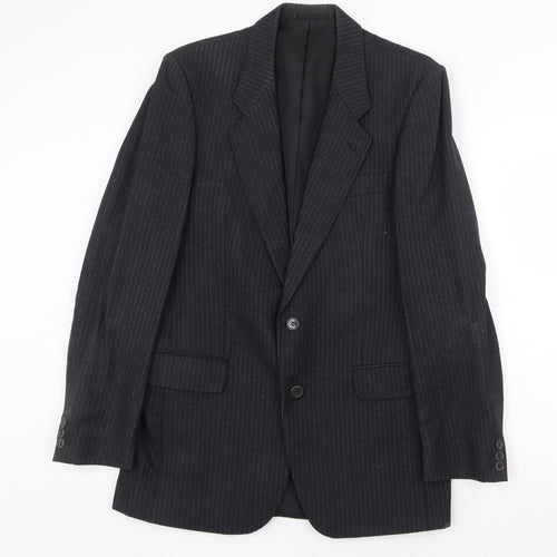 Mr Harry Mens Grey Striped Wool Jacket Suit Jacket Size 40 Regular