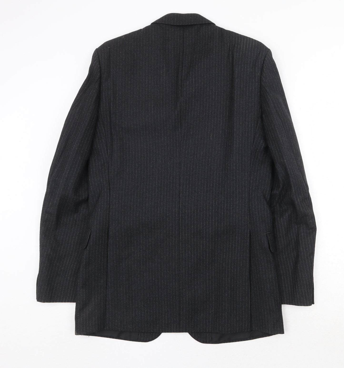 Mr Harry Mens Grey Striped Wool Jacket Suit Jacket Size 40 Regular