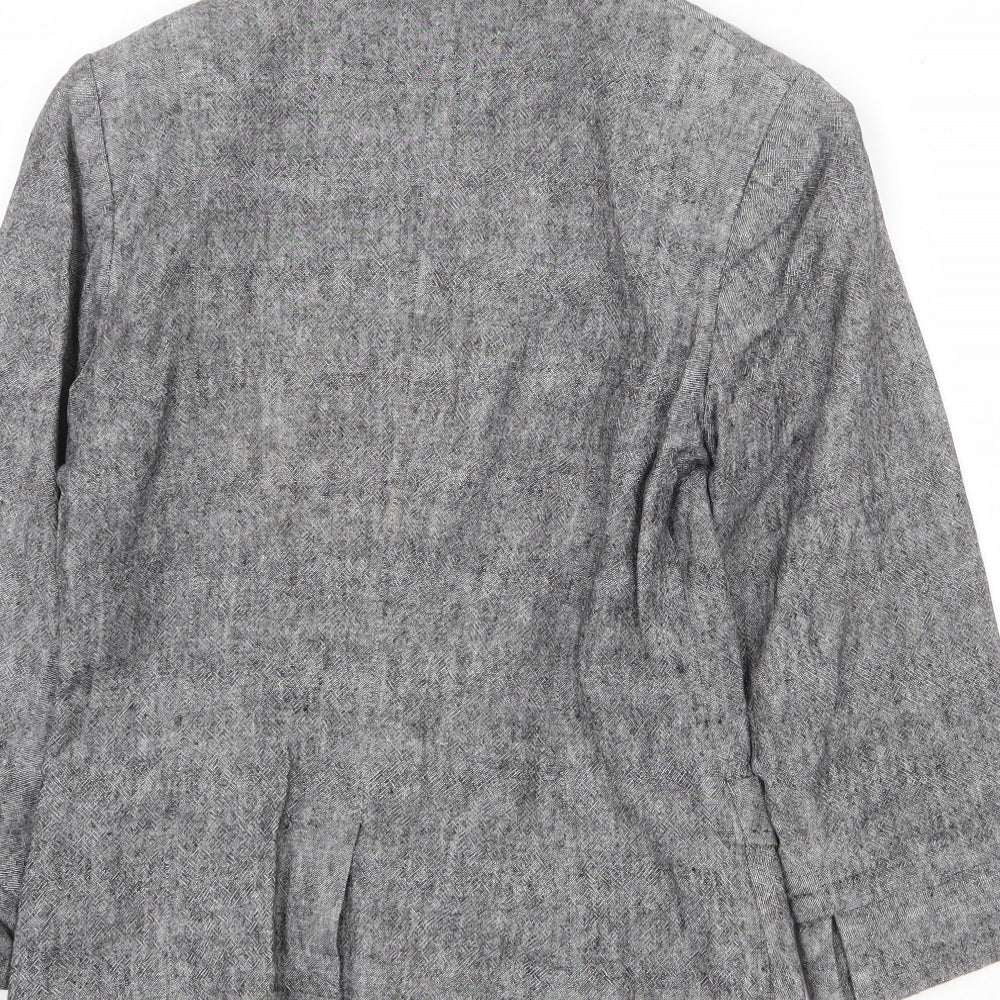 Atmosphere Womens Grey Jacket Blazer Size 8 Button