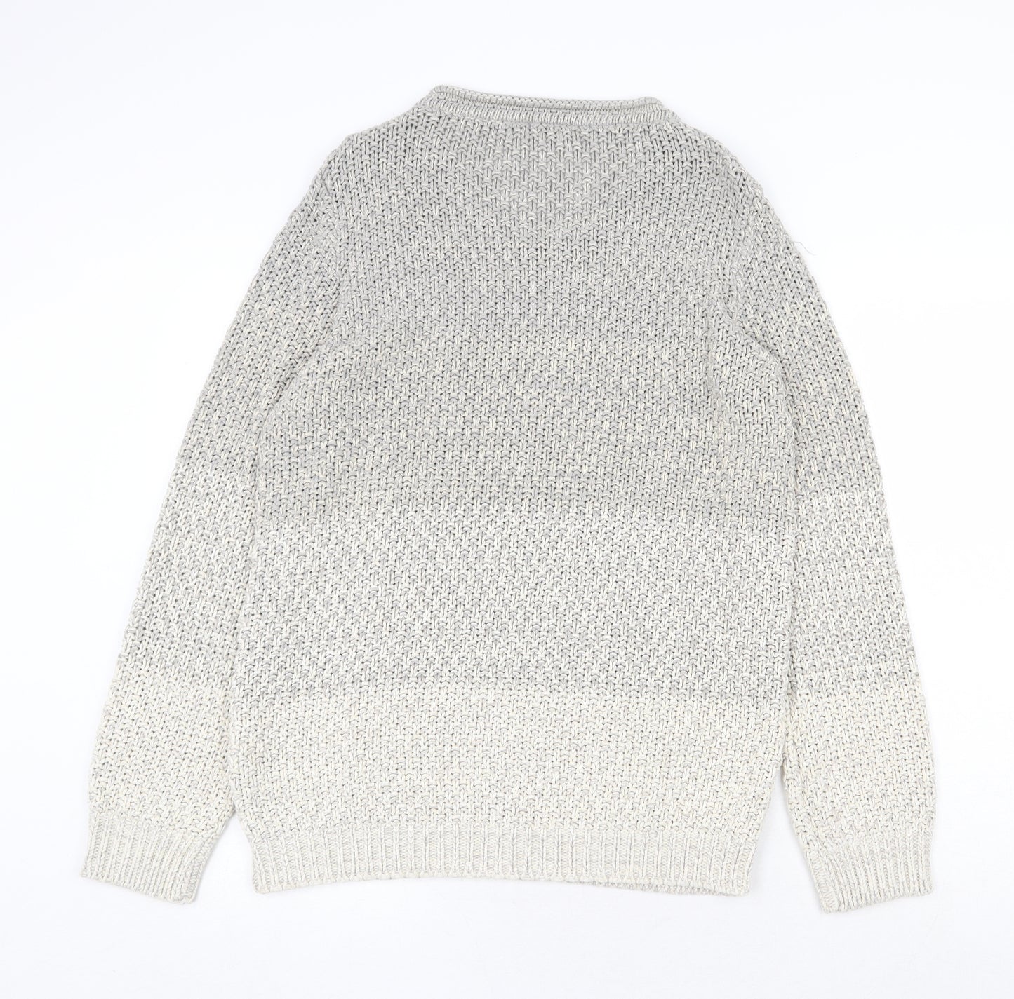 F&F Womens Grey Scoop Neck Acrylic Pullover Jumper Size 12