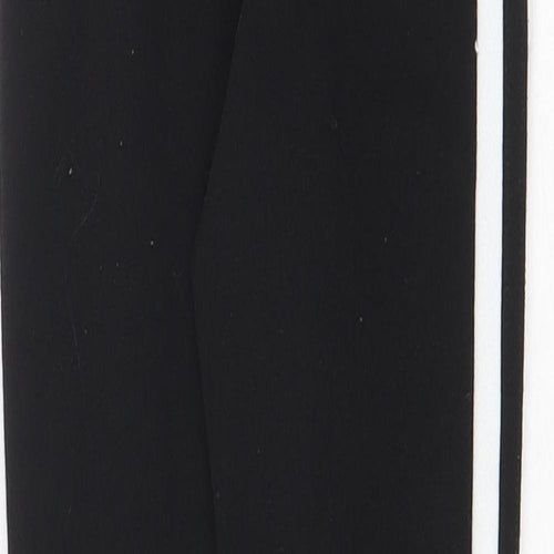 PRETTYLITTLETHING Womens Black Polyester Jogger Leggings Size 4