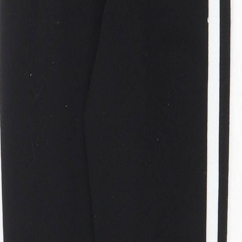 PRETTYLITTLETHING Womens Black Polyester Jogger Leggings Size 4