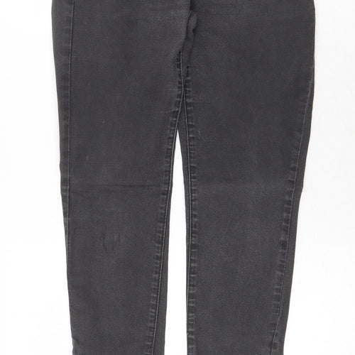 Coache Coache Womens Grey Cotton Straight Jeans Size 10 Regular Zip