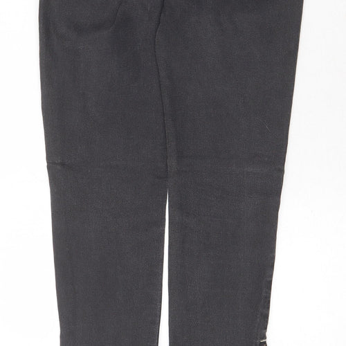 Coache Coache Womens Grey Cotton Straight Jeans Size 10 Regular Zip